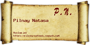 Pilnay Natasa névjegykártya